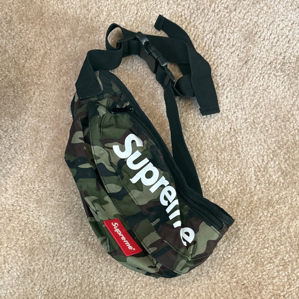 Supreme Green Camouflage Belt Bag
